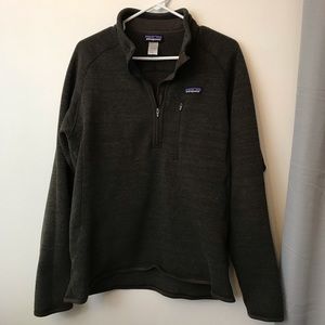 Olive Green 1/4 zip Better Sweater